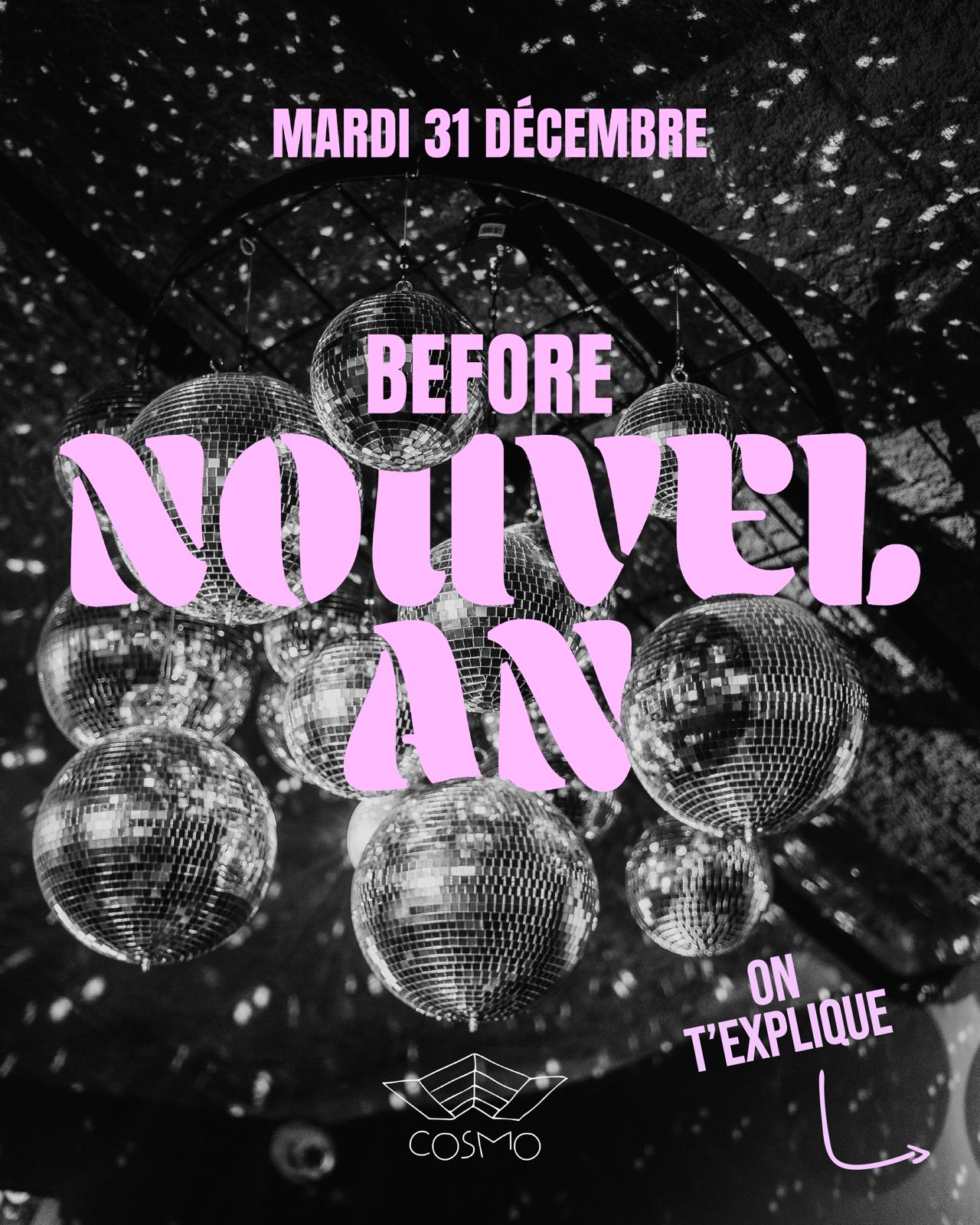 Le Before du Nouvel An 12h – 20h Ça se passe au Cosmo !!!